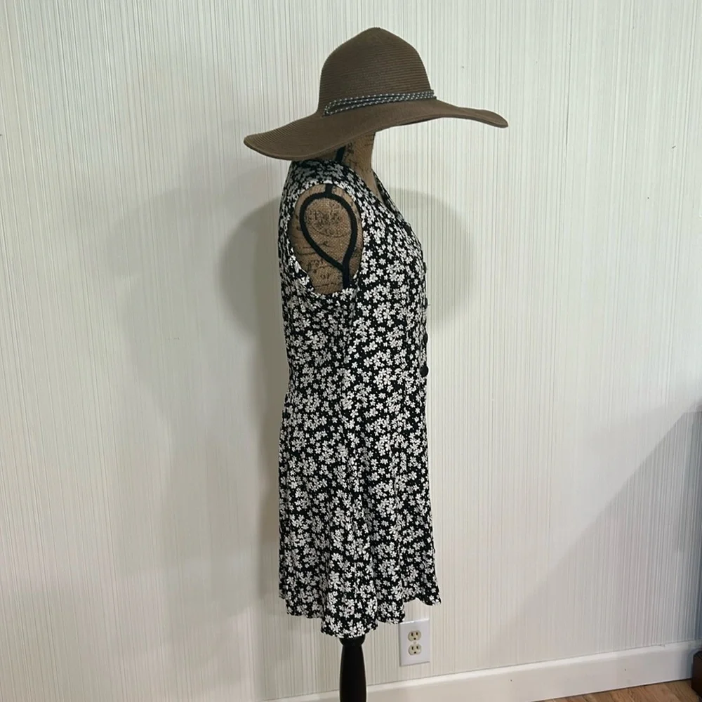 Vintage Style New York Floral Black and White Romper
